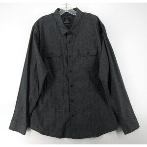 Prana Shirt XL Hemp Button Down Hiking Outdoor Stretch Flap Pockets